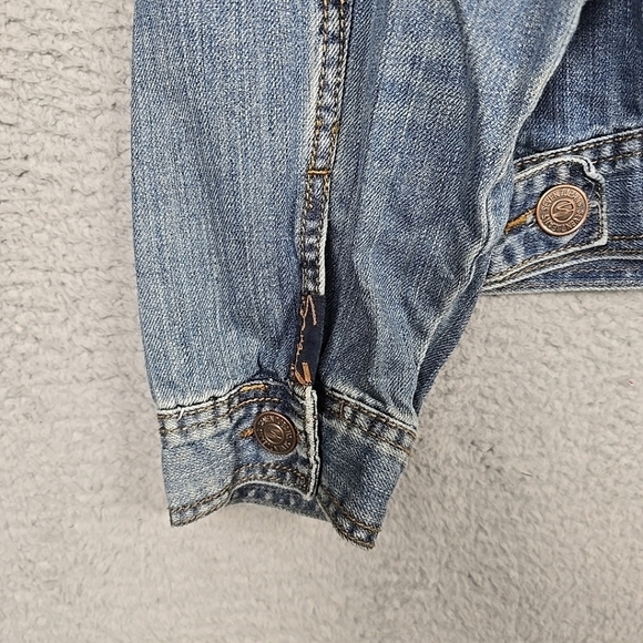 Seven 7 Jean Denim Jacket Blue Button Front Size 2XL - Picture 12 of 13